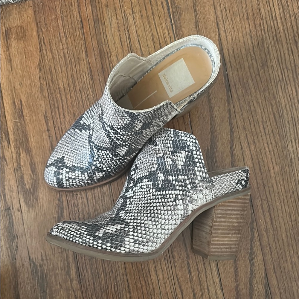 Dolce Vita Selene Snakeskin Mules